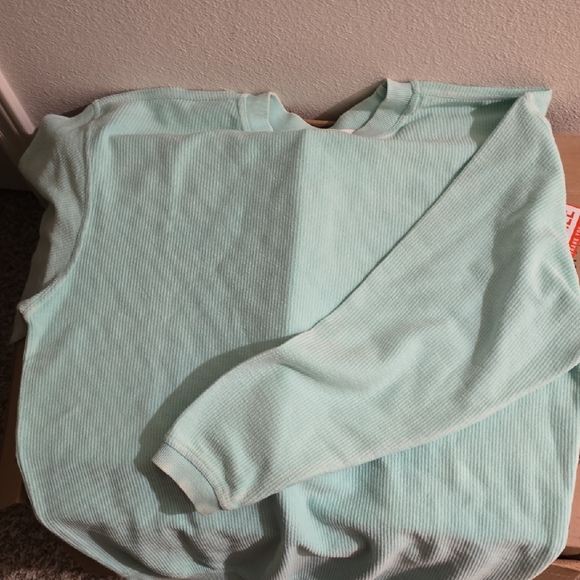 Mint Green Ribbed Sweater - Picture 1 of 3